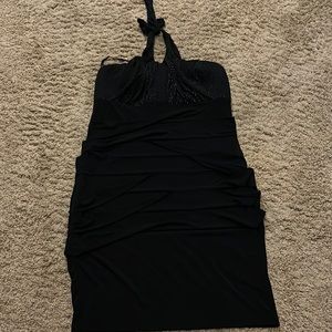 Valerie Bertinelli black maxi dress with a bit of fading on the top